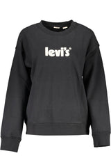 Levi's Chic Black Cotton Logo Sweatshirt