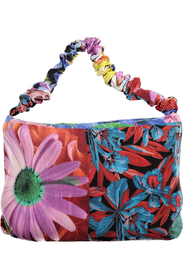 Desigual Chic Purple Cotton Shoulder Bag with Logo Detail