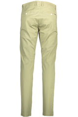 Gant Green Cotton Men Slim Pant