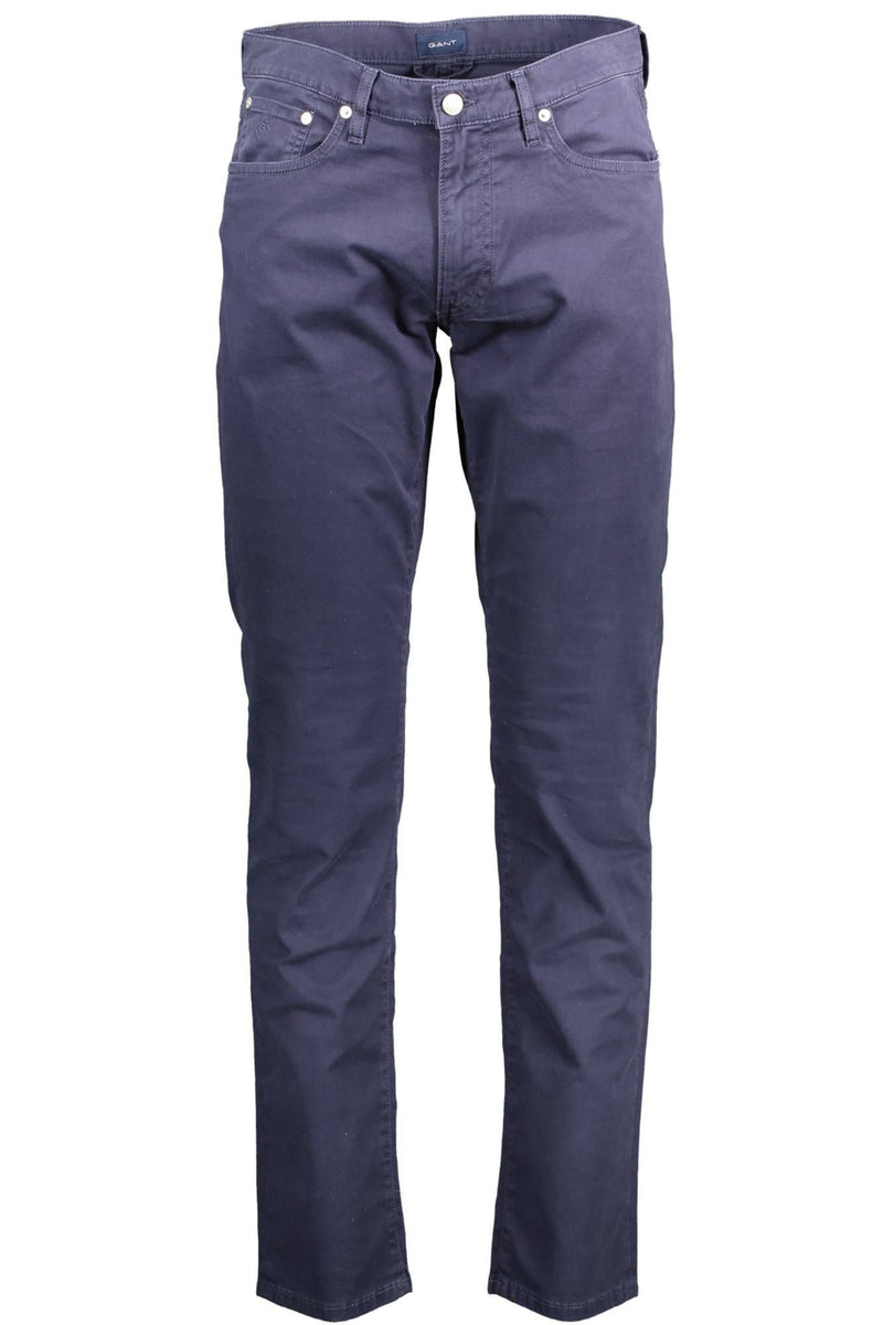 Gant Blue Cotton Men Trouser