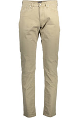 Gant Beige Cotton Men Slim Pant