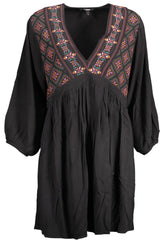 Desigual Black Viscose Women Dress