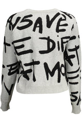 Desigual Gray Cotton Women Sweater