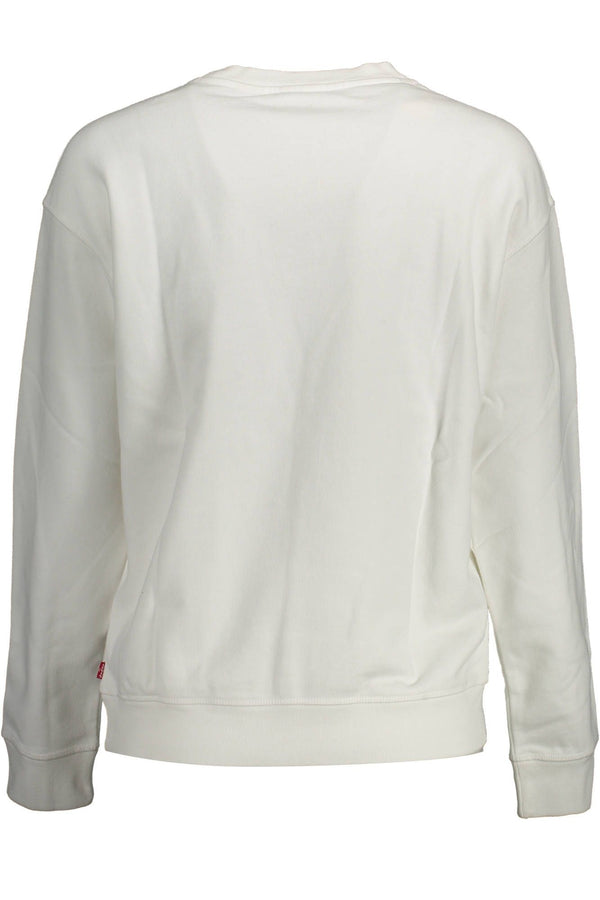 Levi's Chic White Cotton Logo Sweatshirt