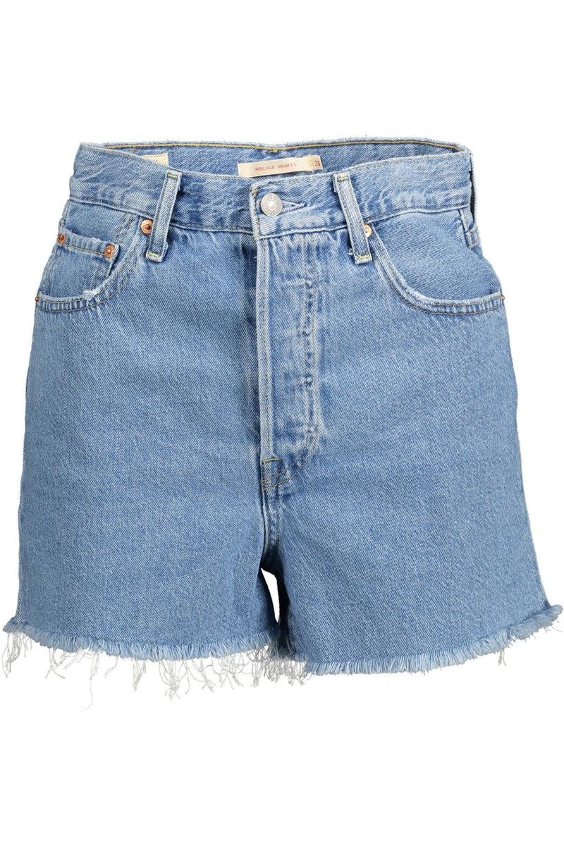 Levi's Chic Fringed Hem Denim Shorts in Light Blue