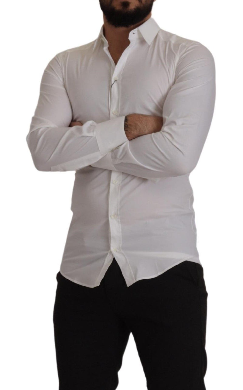 Dolce & Gabbana Elegant Slim Fit Dress Shirt - White