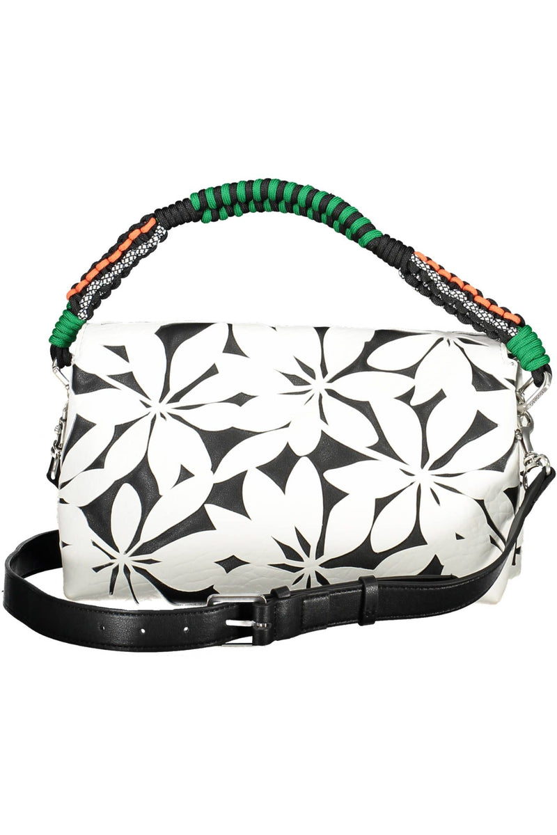 Desigual Chic White Contrasting Detail Shoulder Bag