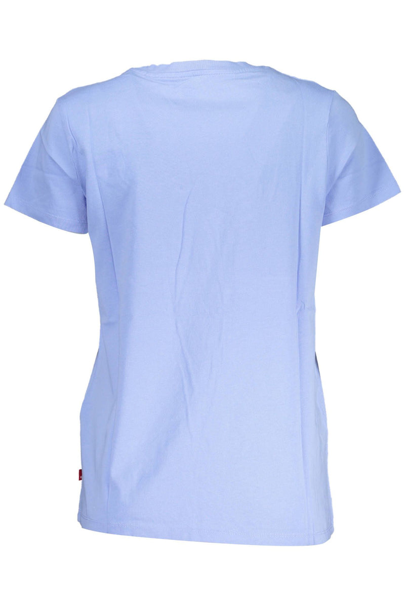 Levi's Light Blue Cotton Women T-Shirt