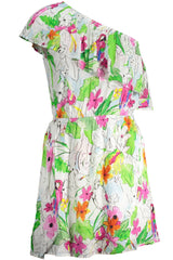 Desigual Chic One-Shoulder Short Dress with Contrasting Details