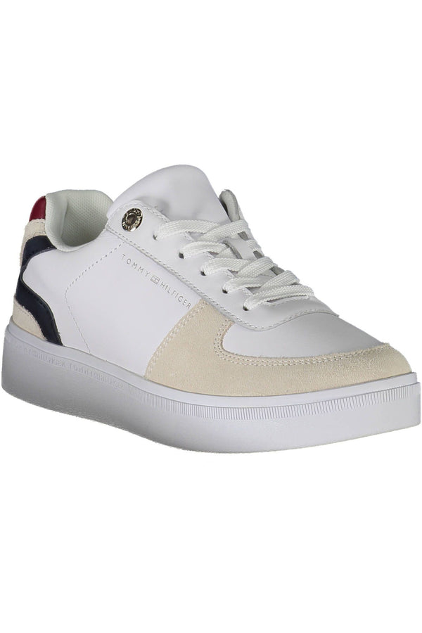 Tommy Hilfiger Chic White Lace-Up Sporty Sneakers