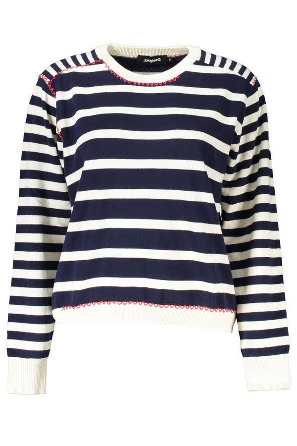 Desigual Blue Cotton Women Sweater