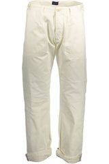 Gant White Cotton Men's Trouser