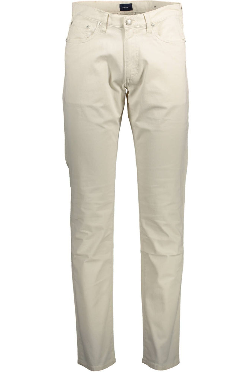 Gant White Cotton Men Trouser