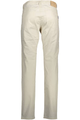 Gant White Cotton Men Trouser