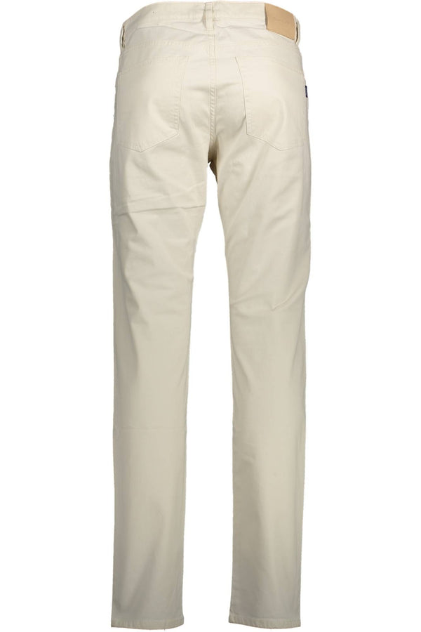 Gant White Cotton Men Trouser