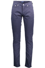 Gant Blue Cotton Men Trouser