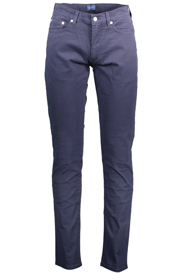 Gant Blue Cotton Men Trouser