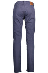 Gant Blue Cotton Men Trouser