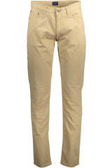 Gant Beige Cotton Men's Slim Pant