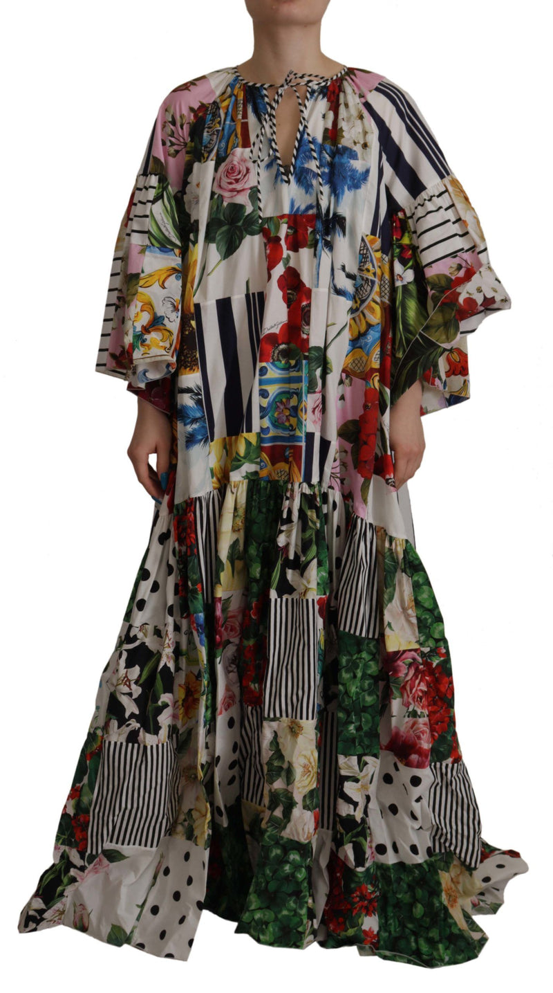 Dolce & Gabbana Multicolor Patchwork Kaftan Dress