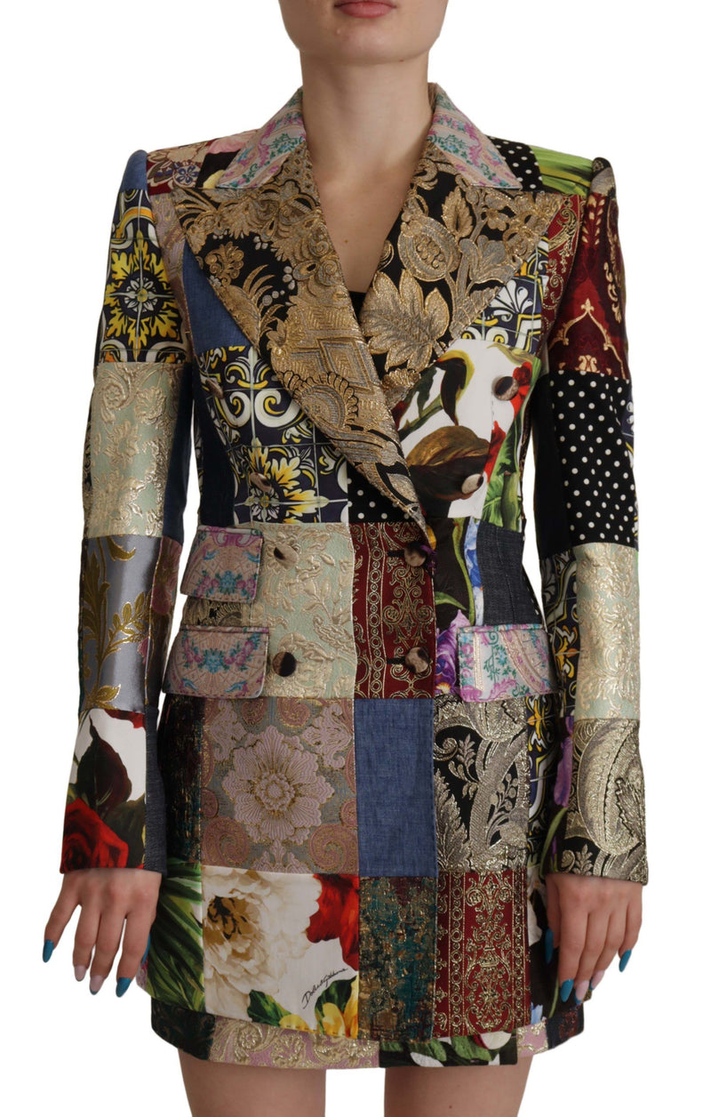 Dolce & Gabbana Elegant Multicolor Patchwork Blazer Jacket