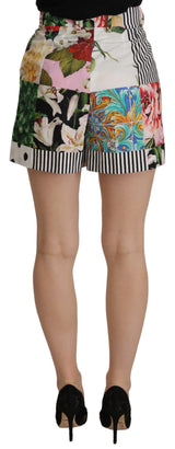 Dolce & Gabbana Floral High Waist Hot Pants Shorts