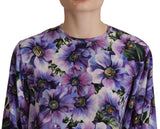 Dolce & Gabbana Elegant Floral Silk Long Sleeve Blouse