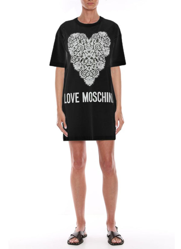 Love Moschino Chic Graphic Cotton T-Shirt Dress