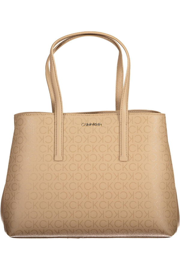 Calvin Klein Beige Polyester Women Handbag