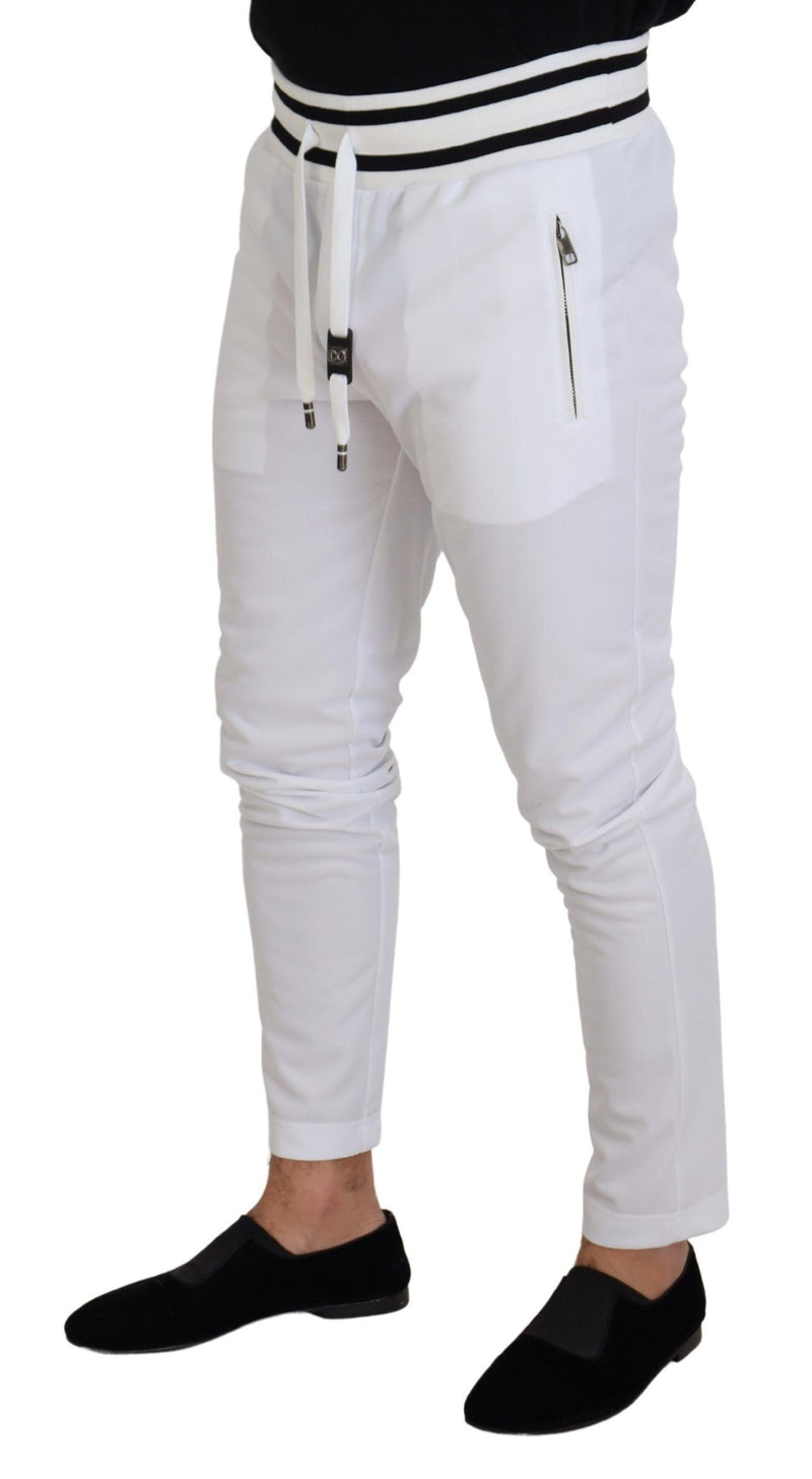 Dolce & Gabbana Elegant White Sport Sweatpants