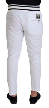 Dolce & Gabbana Elegant White Sport Sweatpants