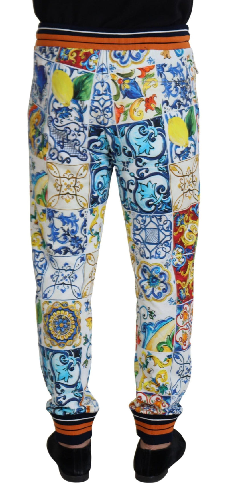 Dolce & Gabbana Multicolored Majolica Print Gym Sweatpants