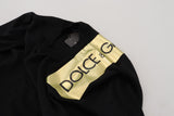 Dolce & Gabbana Elegant Gold-Embroidered Black Wool Sweater