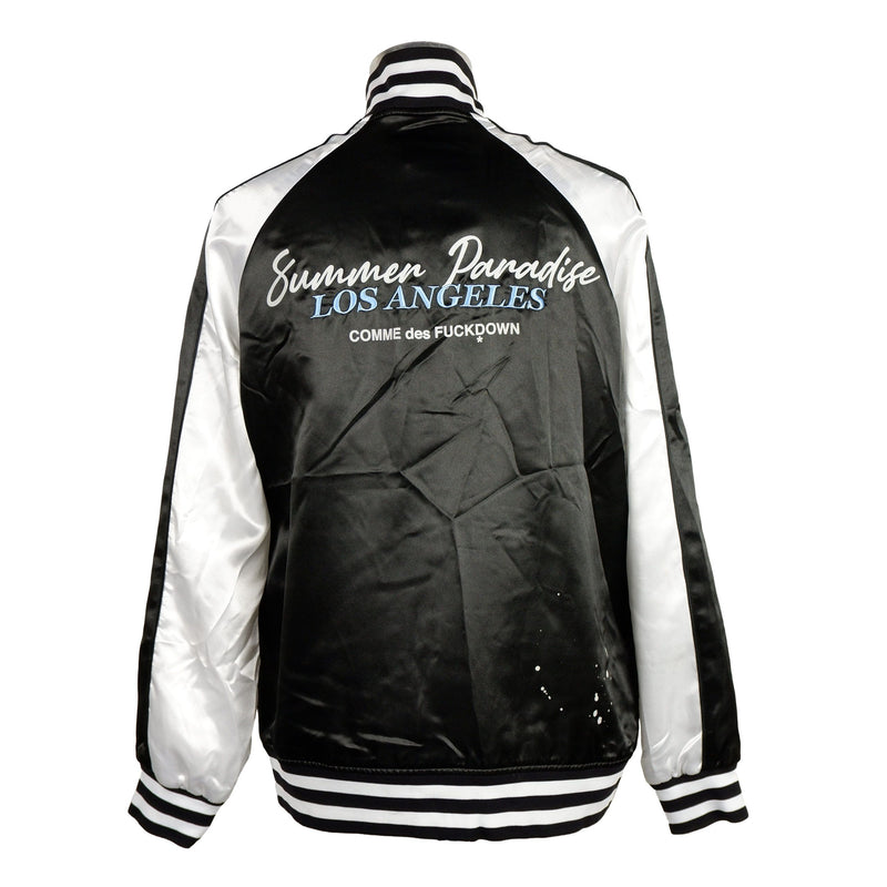 Comme Des Fuckdown Sleek Satin Embroidered Jacket