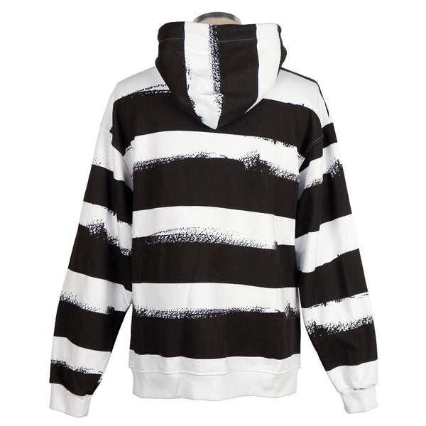 Comme Des Fuckdown Striped Logo Patch Cotton Sweatshirt