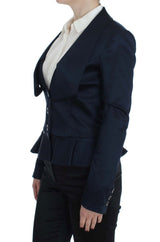 Exte Elegant Blue Blazer Jacket with Designer Flair