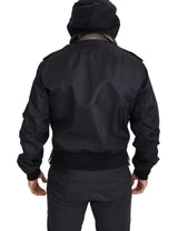 Dolce & Gabbana Elegant Nylon Bomber Jacket with Hood