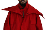 Dolce & Gabbana Sleek Red Lightweight Windbreaker Jacket