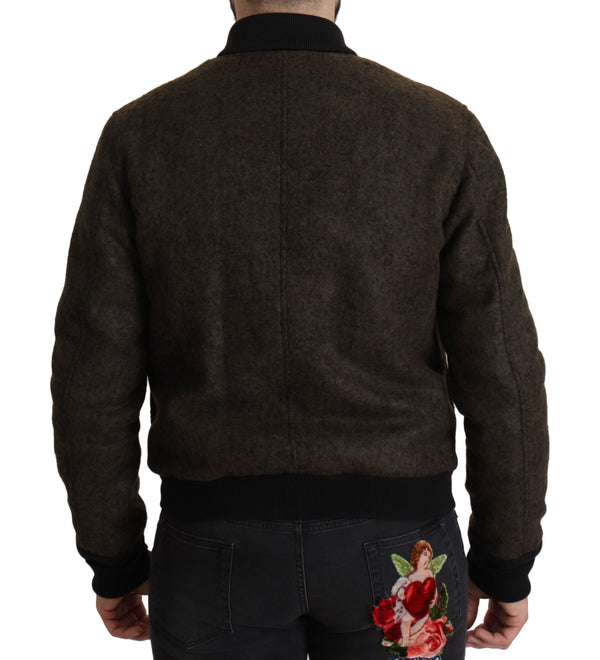 Dolce & Gabbana Elegant Alpaca Blend Bomber Jacket