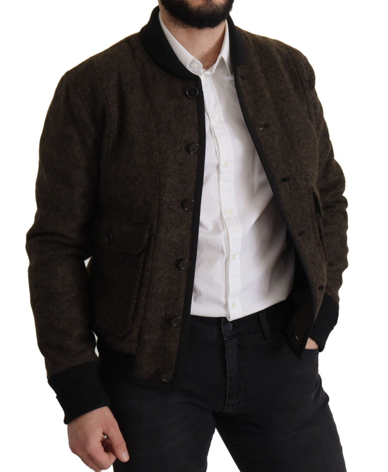 Dolce & Gabbana Elegant Alpaca Blend Bomber Jacket