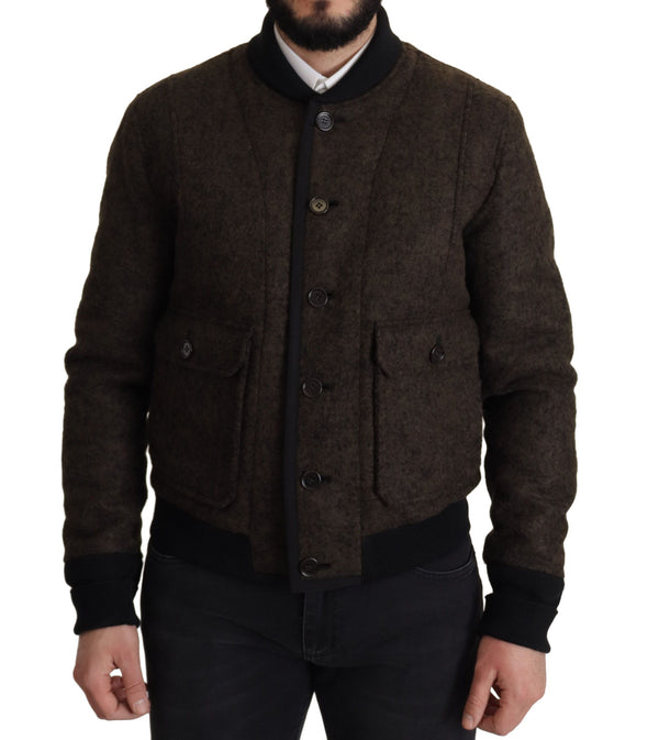 Dolce & Gabbana Elegant Alpaca Blend Bomber Jacket