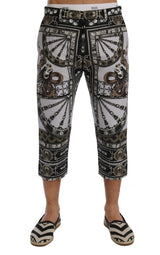 Dolce & Gabbana Capri Dragon Print Cropped Trousers