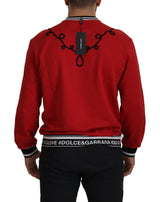 Dolce & Gabbana Dazzling Sequined Red Pullover Sweater