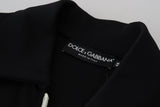 Dolce & Gabbana Elegant Full Zip Black and White Sweater