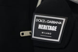 Dolce & Gabbana Elegant Full Zip Black and White Sweater