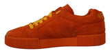 Dolce & Gabbana Orange Suede Italian Sneakers