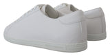 Dolce & Gabbana Italian Leather White Low-Top Sneakers