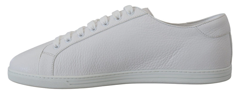 Dolce & Gabbana Italian Leather White Low-Top Sneakers