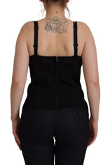 Dolce & Gabbana Elegant Black Viscose Bustier Corset Top