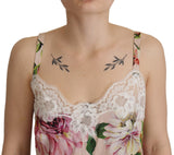 Dolce & Gabbana Elegant Silk Blend Lace Trim Camisole